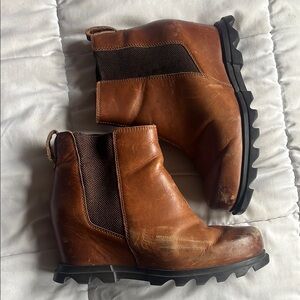 Sorel Leather Ankle wedge Boots